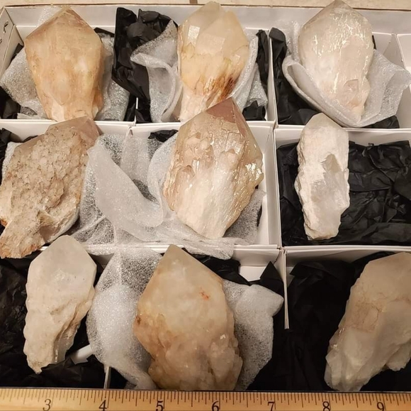 9 piece candle quartz Natural Crystals - Picture 5 of 5